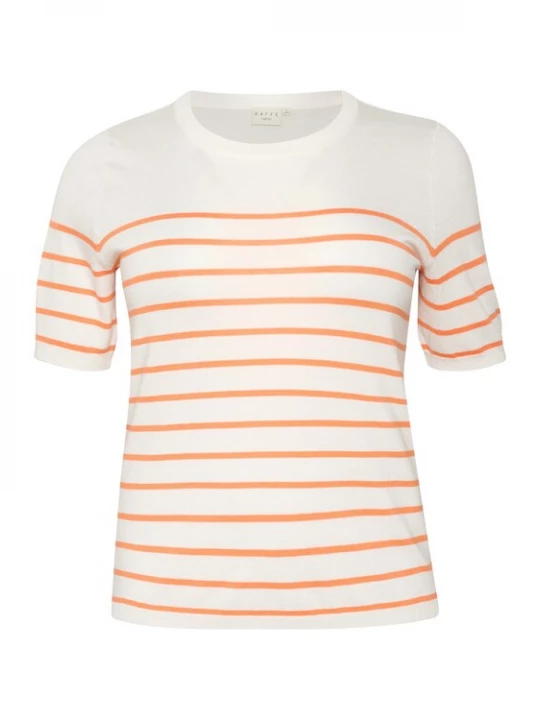 Foto van product KAFFE CURVE Trui 'Malia' oranje / wit