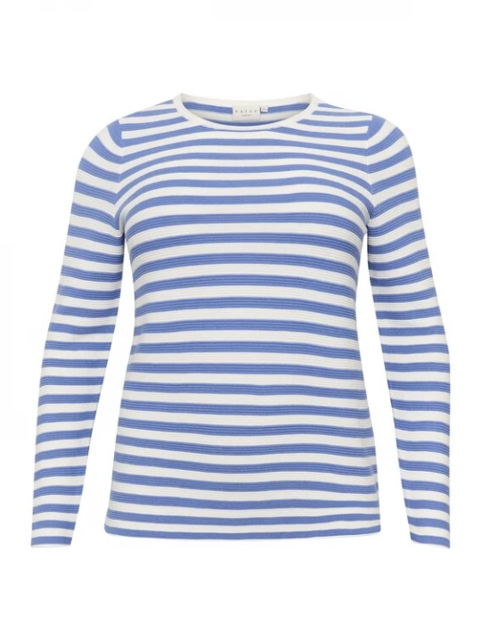 Foto van product KAFFE CURVE Trui 'Ninka' blauw / wit