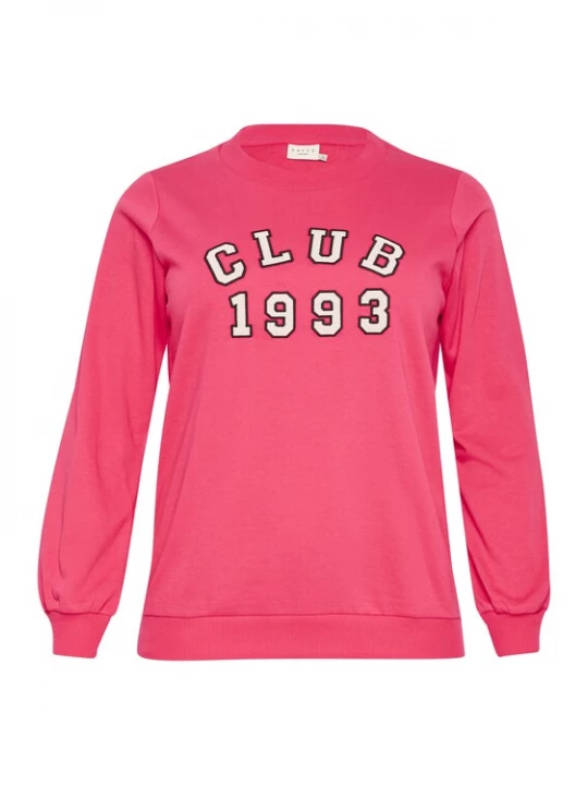 Foto van product KAFFE CURVE Trui 'Violi' pink / wit