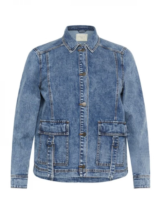 Foto van product KAFFE CURVE Tussenjas blauw denim