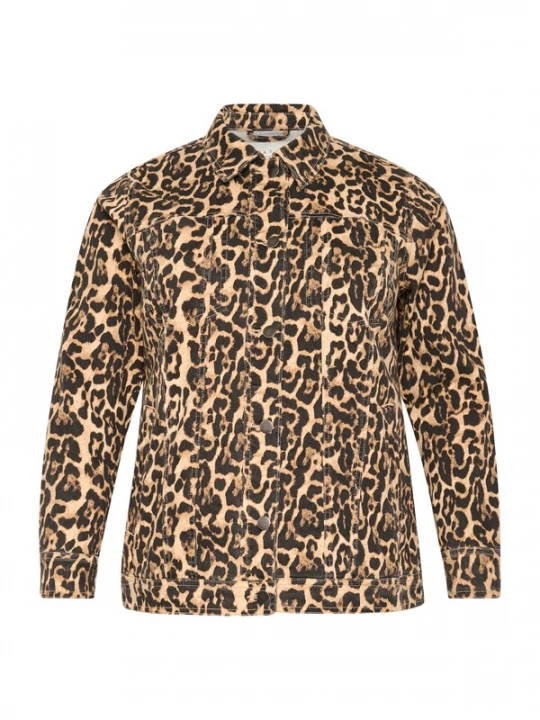 Foto van product KAFFE CURVE Tussenjas 'Leonoma' chamois / brokaat / zwart