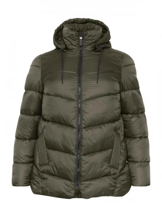 Foto van product KAFFE CURVE Winterjas 'KCSusanna' donkergroen
