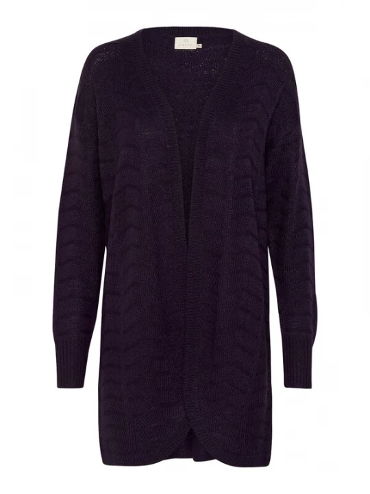 Foto van product Kaffe Gebreid vest 'Emria' aubergine