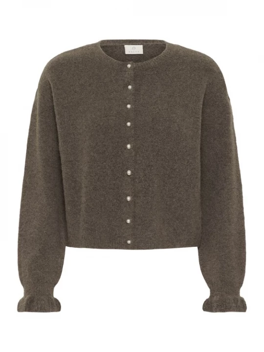 Foto van product Kaffe Gebreid vest 'KACourson' donkerbruin