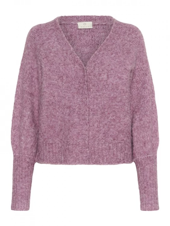 Foto van product Kaffe Gebreid vest 'KACuba' mauve