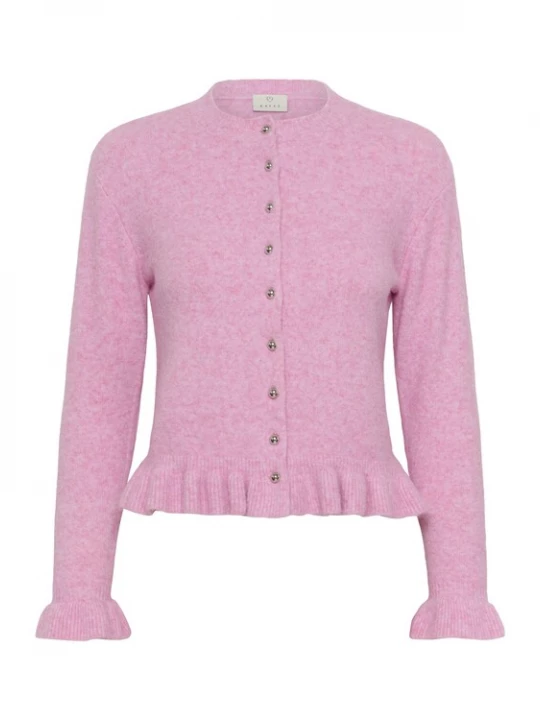 Foto van product Kaffe Gebreid vest 'KAEmma' roze gemêleerd