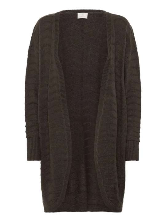 Foto van product Kaffe Gebreid vest 'KAEmria' donkerbruin