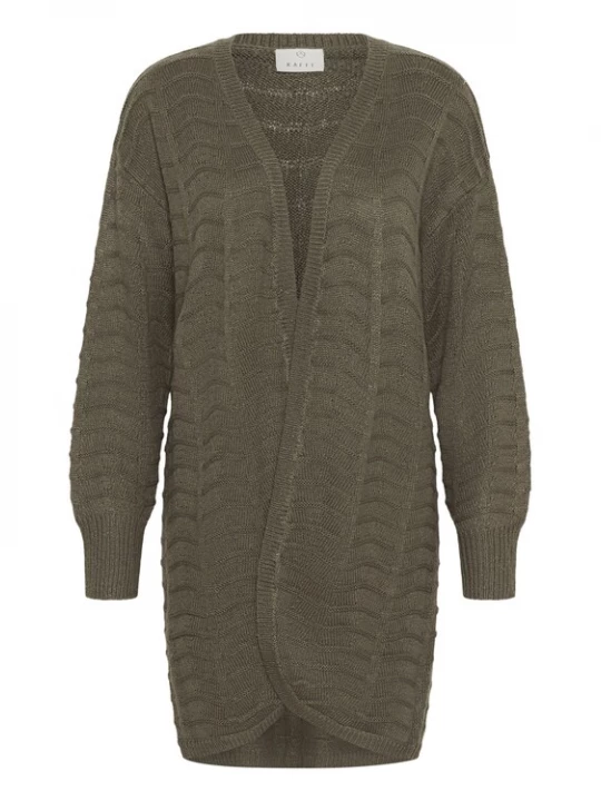 Foto van product Kaffe Gebreid vest 'KAEmria' olijfgroen