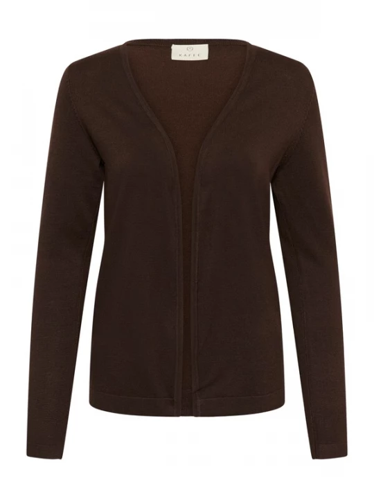 Foto van product Kaffe Gebreid vest 'KAFenia Astrid' donkerbruin