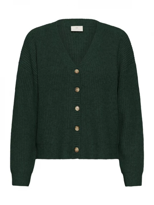 Foto van product Kaffe Gebreid vest 'KAfiorella' groen