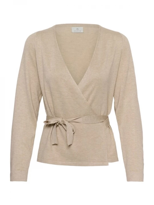 Foto van product Kaffe Gebreid vest 'KALizza' beige gemêleerd