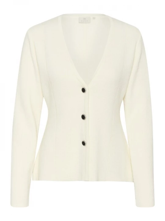 Foto van product Kaffe Gebreid vest 'KANeville' wolwit