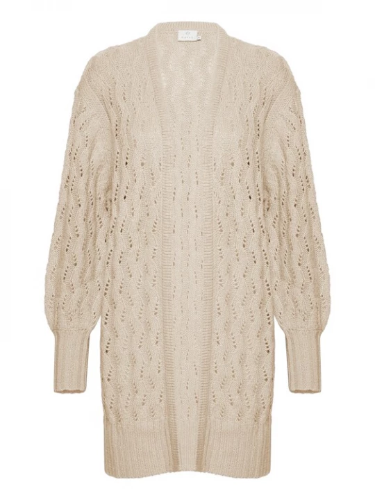 Foto van product Kaffe Gebreid vest 'Lena' beige gemêleerd