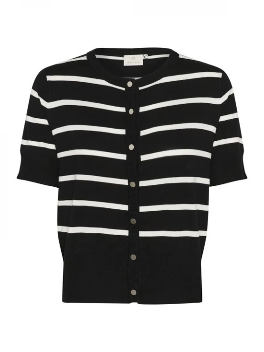 Foto van product Kaffe Gebreid vest 'Lizza' zwart / wit