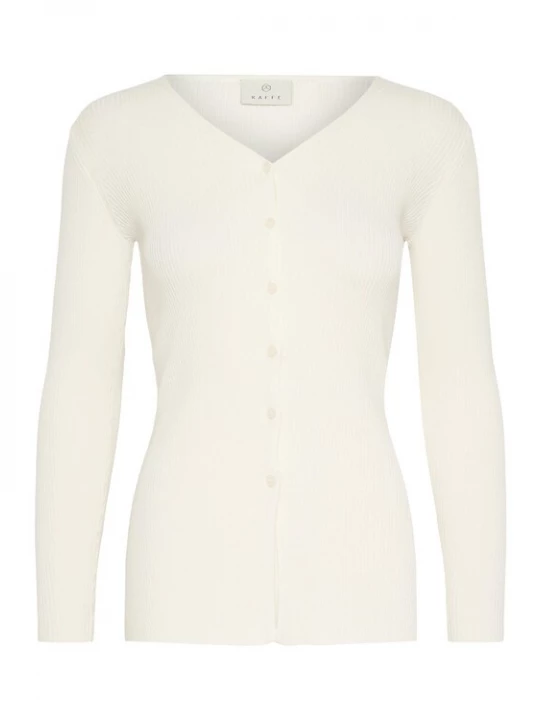 Foto van product Kaffe Gebreid vest 'Indira' natuurwit
