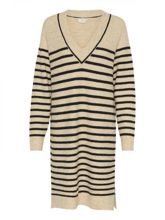 Foto van product Kaffe Jurk 'Juno' beige / zwart
