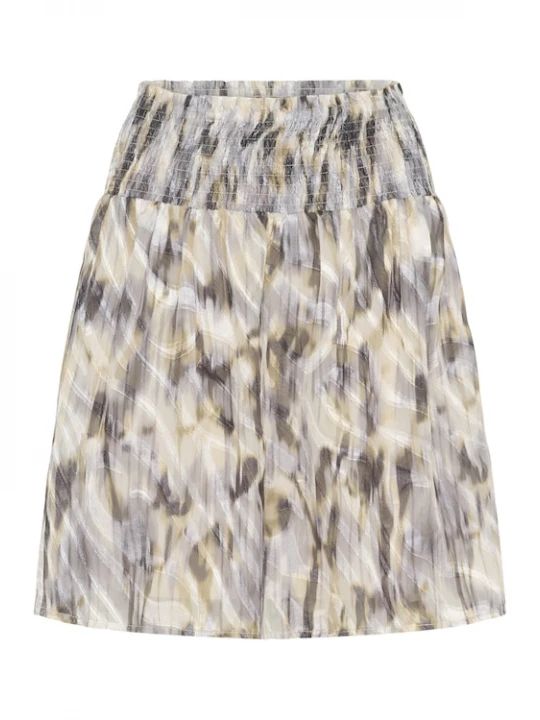 Foto van product Kaffe Rok 'Avicki' beige / donkerbeige / grijs