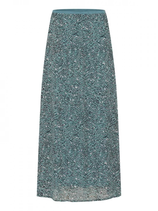 Foto van product Kaffe Rok 'Bella' marine / smoky blue / wit