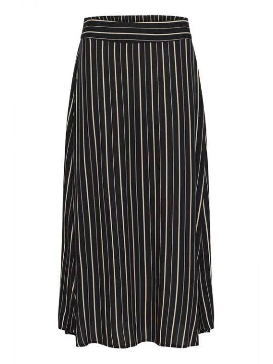 Foto van product Kaffe Rok 'Bpluna' beige / zwart