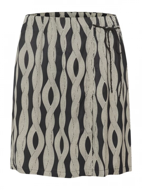 Foto van product Kaffe Rok 'Carlbie' taupe / zwart