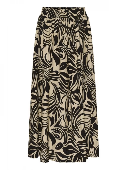 Foto van product Kaffe Rok 'Celia' crème / zwart
