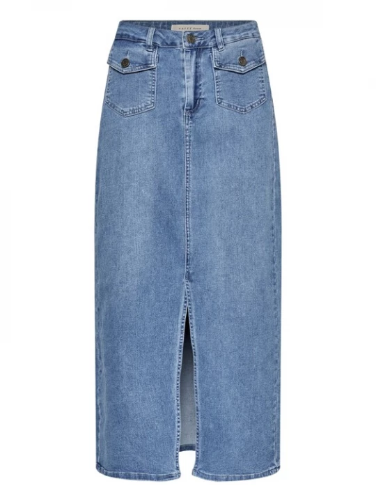 Foto van product Kaffe Rok 'KAAndrea' blauw denim