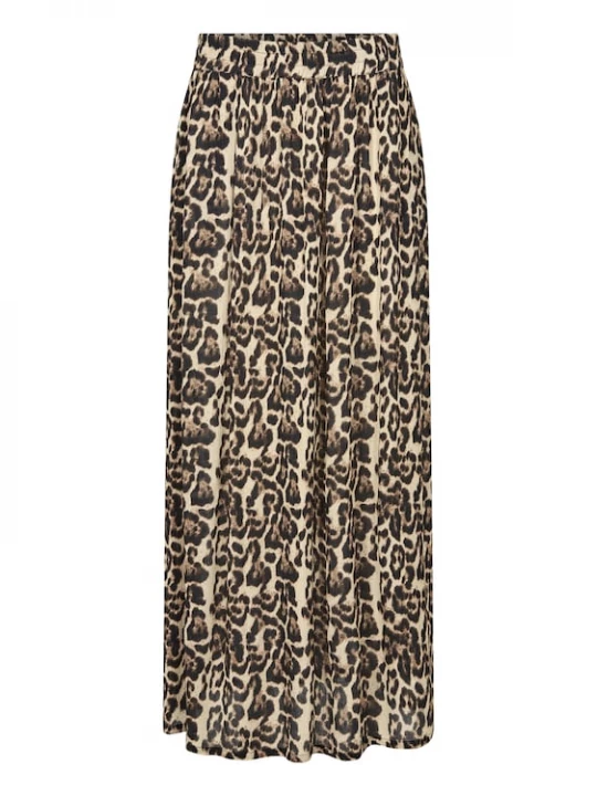 Foto van product Kaffe Rok 'KAEdita' beige / bruin / zwart
