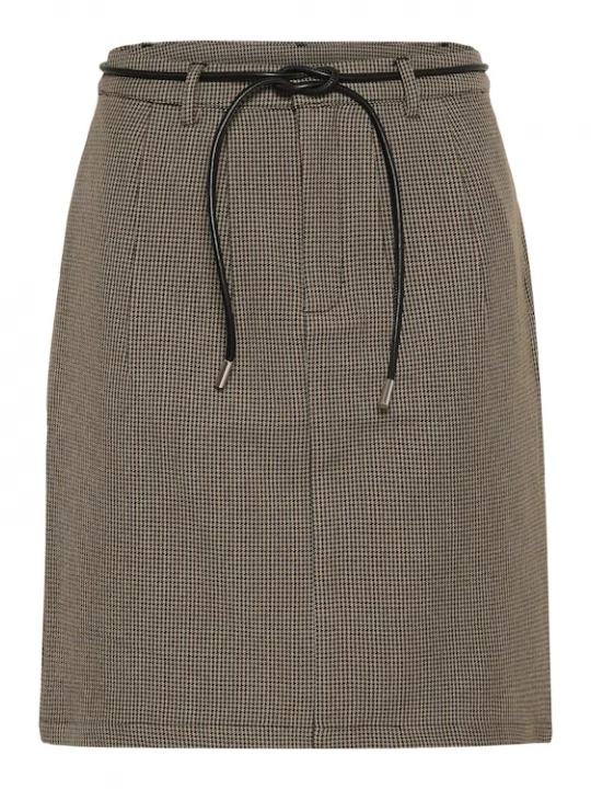Foto van product Kaffe Rok 'KAelyah' donkerbeige / zwart