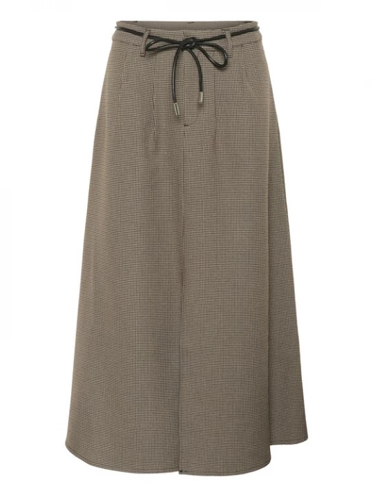 Foto van product Kaffe Rok 'KAElyah' taupe / zwart