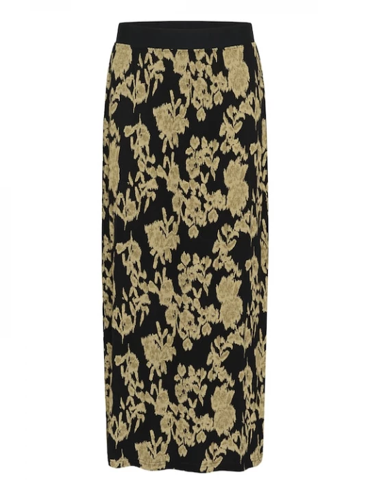 Foto van product Kaffe Rok 'KAHelen' beige / zwart