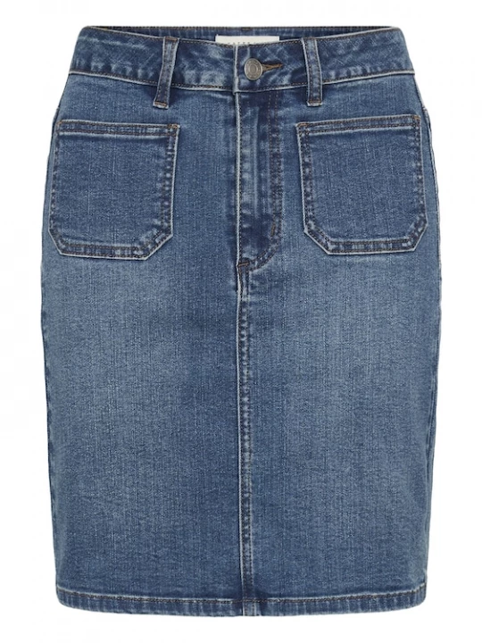 Foto van product Kaffe Rok 'KAKarla' blauw denim