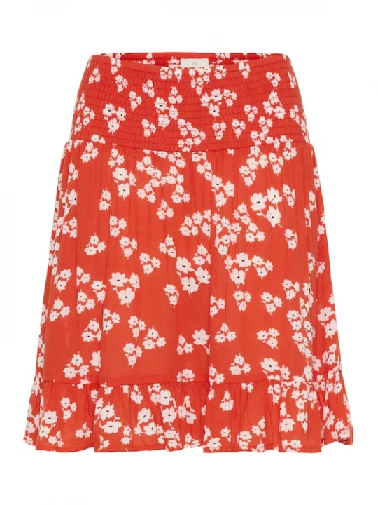 Foto van product Kaffe Rok 'KAthora' navy / rood / wit