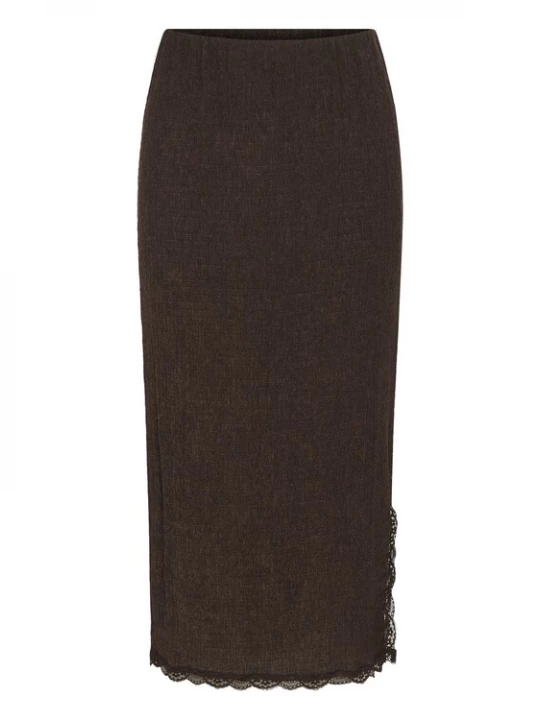 Foto van product Kaffe Rok 'KAVeronia' donkerbruin