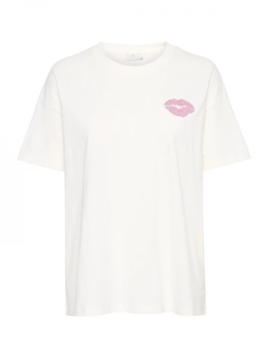 Foto van product Kaffe Shirt 'Afie' lichtroze / natuurwit