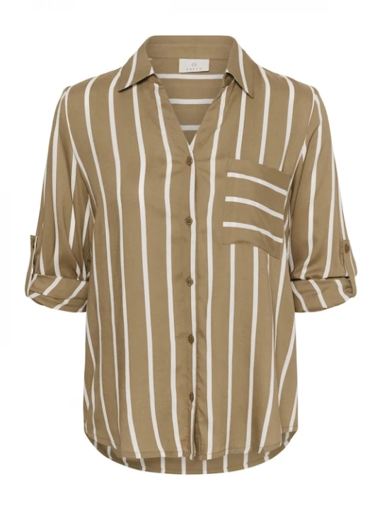 Foto van product Kaffe Shirt 'Babara ' ecru / cappuccino