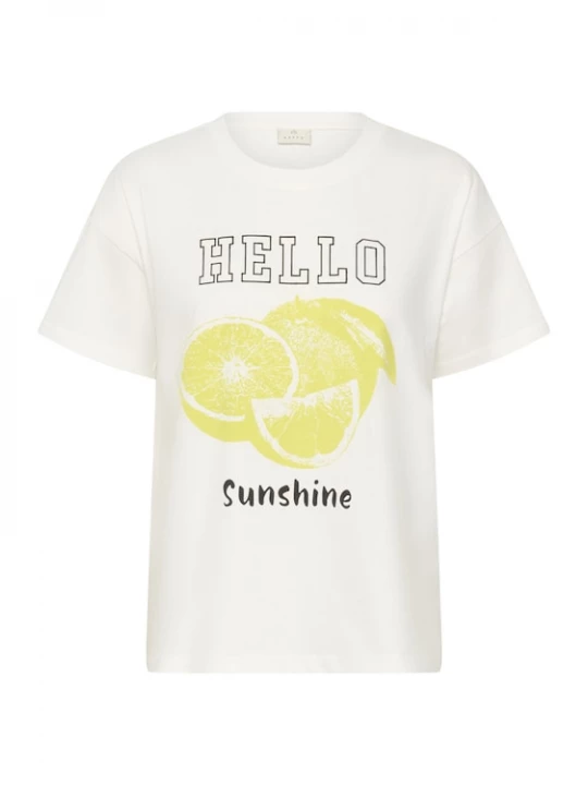 Foto van product Kaffe Shirt geel / zwart / natuurwit