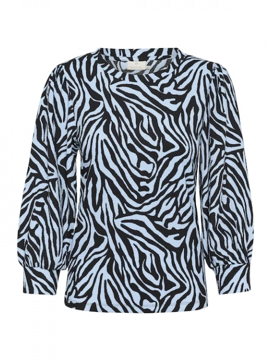 Foto van product Kaffe Shirt 'Ivanna' pastelblauw / zwart
