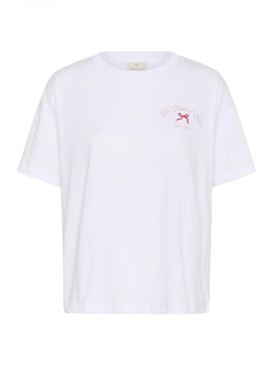 Foto van product Kaffe Shirt 'Jenny' rosa / rood / wit