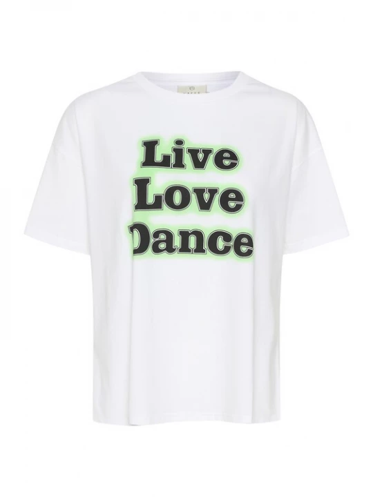 Foto van product Kaffe Shirt 'KA Ellen' lichtgroen / zwart / wit