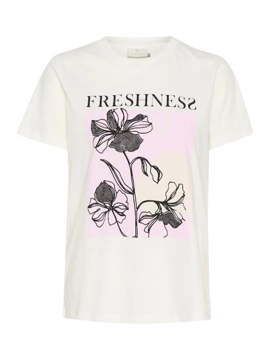 Foto van product Kaffe Shirt 'KA Rita' crème / rosa / zwart / wit