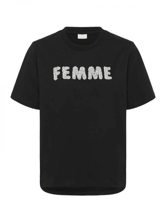 Foto van product Kaffe Shirt 'KAArina' zwart / zilver