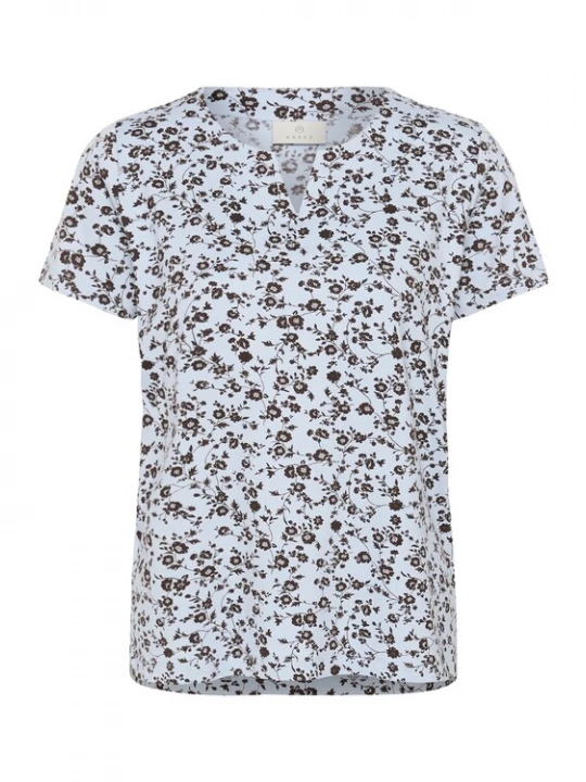 Foto van product Kaffe Shirt 'KABella' lichtblauw / donkerbruin