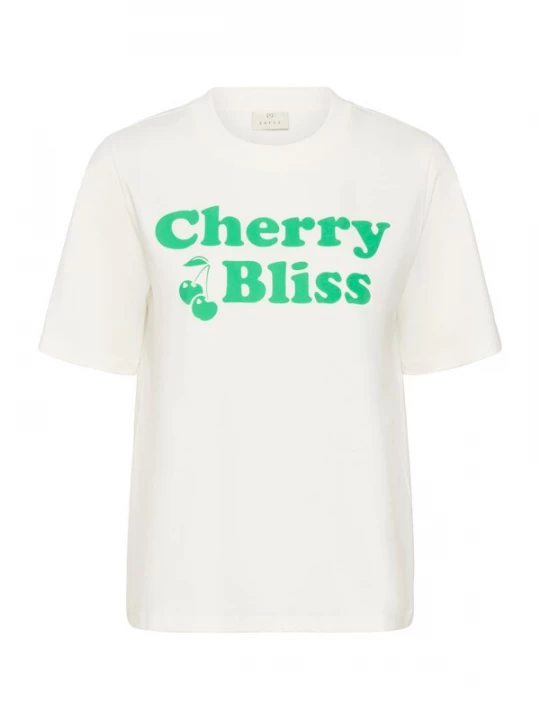 Foto van product Kaffe Shirt 'KACherie' groen / wit