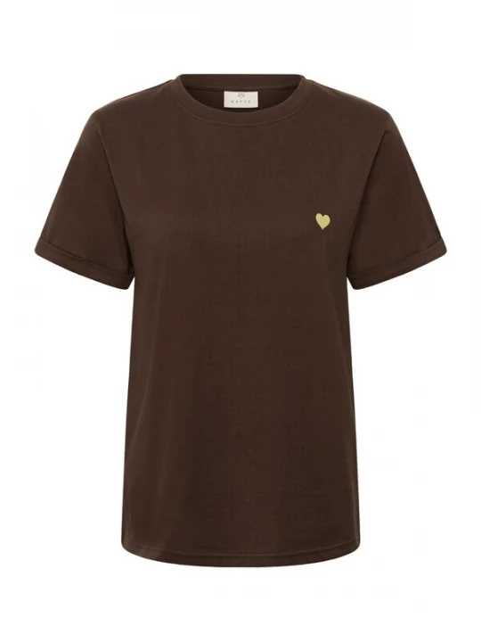 Foto van product Kaffe Shirt 'KAHeart' bruin / geel