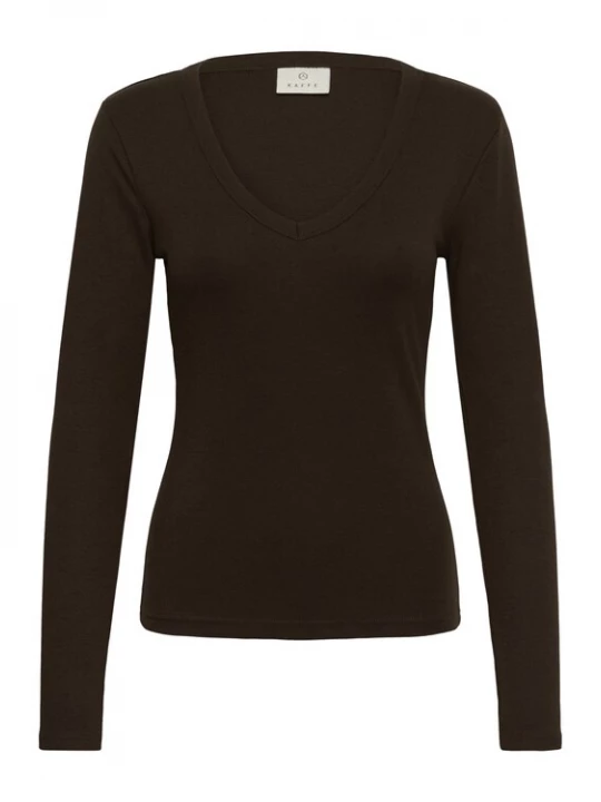 Foto van product Kaffe Shirt 'KALiddy' donkerbruin