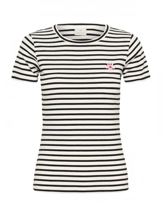 Foto van product Kaffe Shirt 'KALiddy Flower' marine / magenta / pastelroze / wit