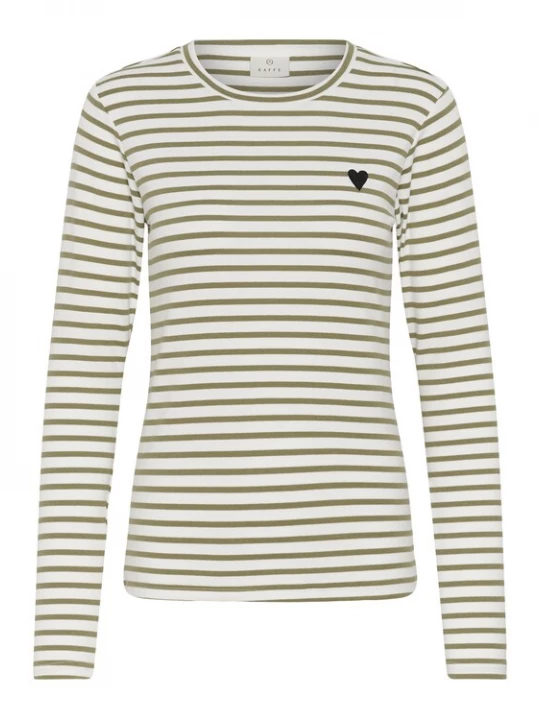 Foto van product Kaffe Shirt 'KALiddy' groen / eierschaal