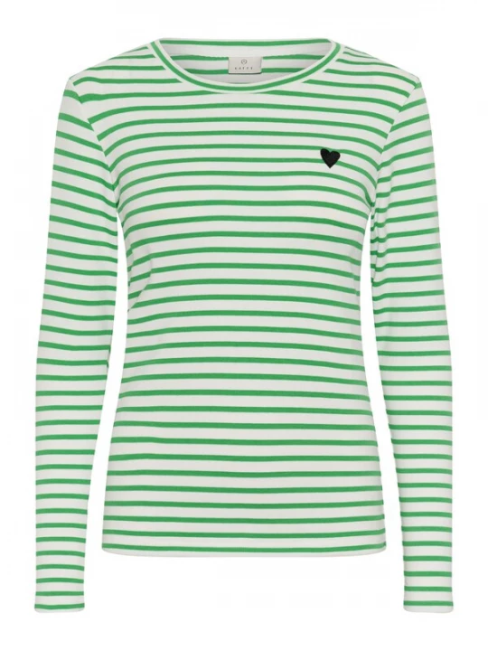 Foto van product Kaffe Shirt 'KALiddy' groen / zwart / wit