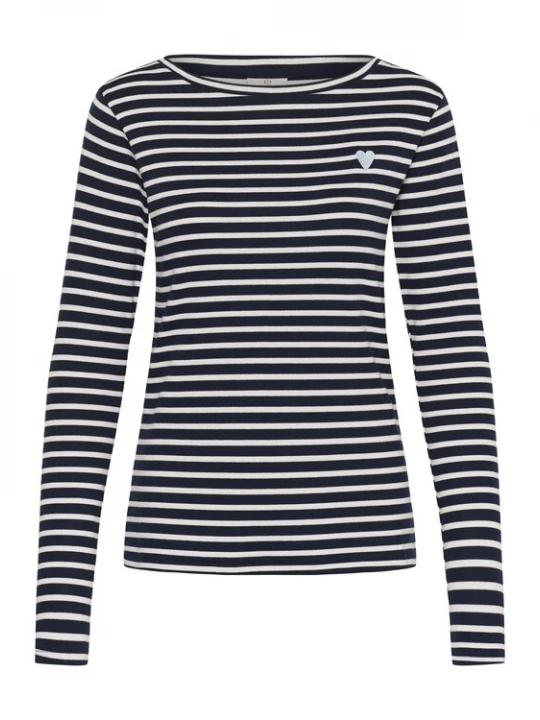 Foto van product Kaffe Shirt 'KALiddy' nachtblauw / wit