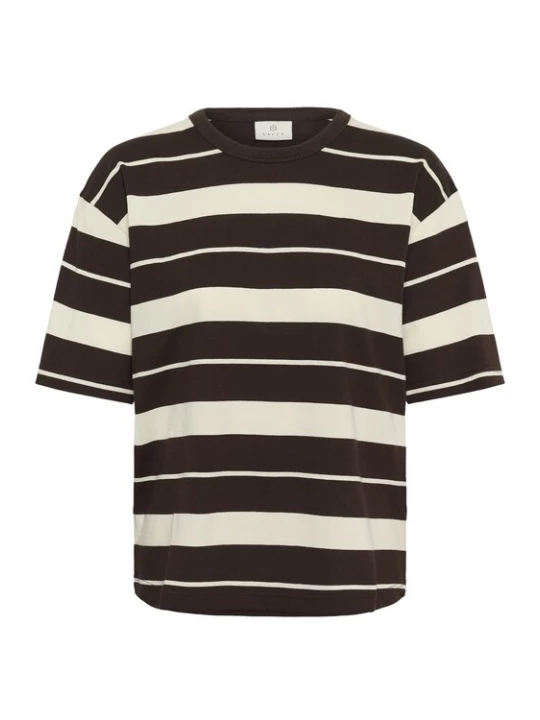 Foto van product Kaffe Shirt 'KAWinny' ecru / donkerbruin